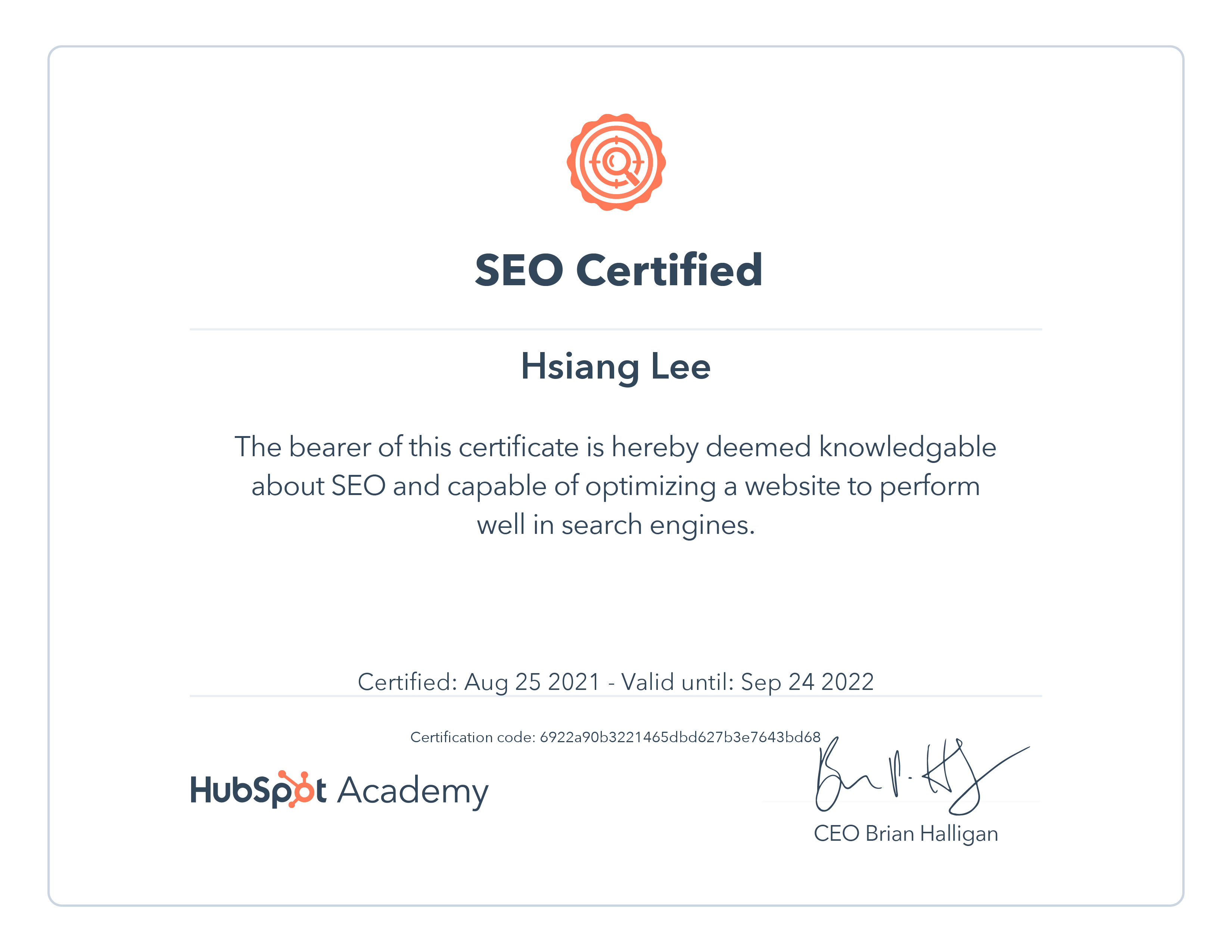hubspot SEO certified hubspot SEO certified