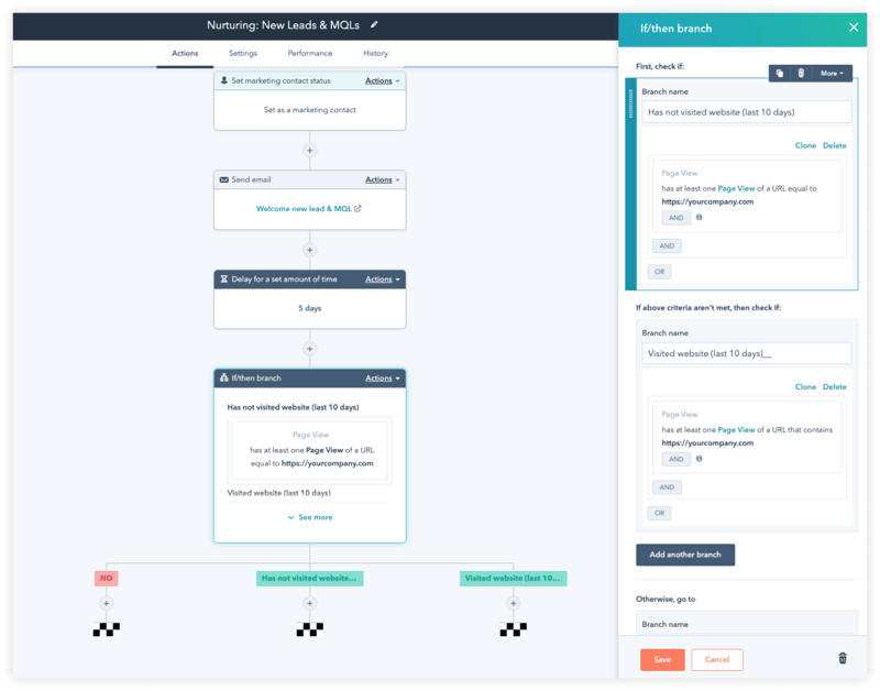 HubSpot CRM 中執行銷售自動化